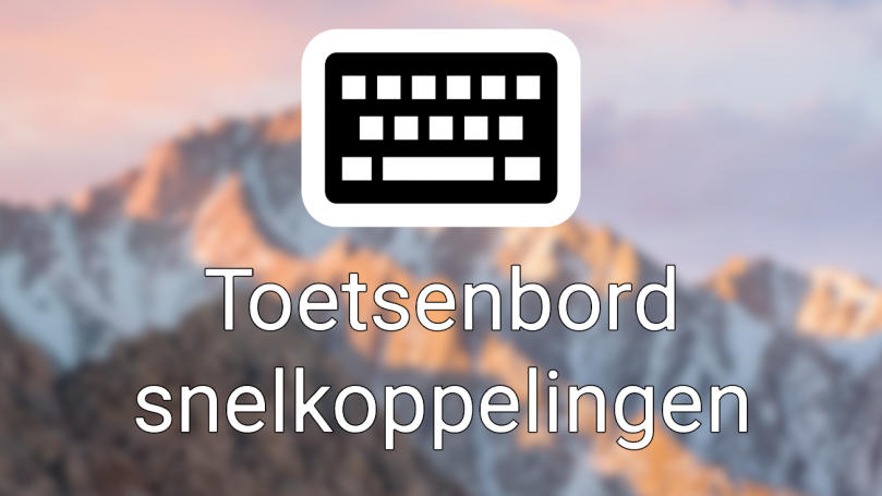 Toetsenbord snelkoppelingen MacOS